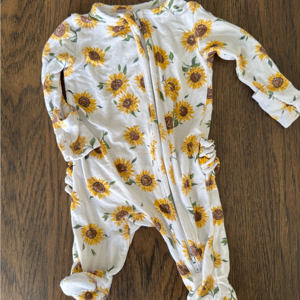 Bamboo onesie- Angel Dear Sunflower Print Kids One Piece